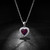 18K White Gold Plated Opal Heart Necklace - N1625-17