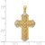 FJC Finejewelers 14k Yellow Gold White with Rhodium Bright Cut Reversible Cross Charm C4700A