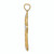 FJC Finejewelers 14k Yellow Gold White with Rhodium Bright Cut Reversible Cross Charm C4700A