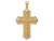 FJC Finejewelers 14k Yellow Gold White with Rhodium Bright Cut Reversible Cross Charm C4700A