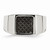 Chisel Stainless Steel Polished Signet Carbon Fiber Ring SR469 - SR469Y11
