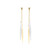 14K Yellow And White Gold Hanging Tear Drop Earrings - FS8589