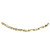14k Yellow Gold Curved Bar Link Fancy Bracelet, 7.25"