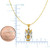 14k Yellow And White Gold High Polished Satin Owl Pendant Necklace, 18"