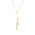 14k Yellow And Rose Gold Double Tassel Necklace, 18"
