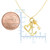 14k Yellow Gold Key Anchor And Heart Charms Necklace, 18"