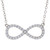 Infinity Sign Link And CZ Necklace In Sterling Silver, 18" - BHO2256