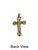 14k Yellow Gold And Black Enamel Crucifix Cross Mens Pendant