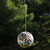 Sunnydaze Outdoor Garden Patio Round Glass with Mosaic Daisy Design Hanging Fly-Through Bird Feeder - 6" - Blue, Red, Green, Yellow, and White