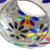 Sunnydaze Outdoor Garden Patio Round Glass with Mosaic Daisy Design Hanging Fly-Through Bird Feeder - 6" - Blue, Red, Green, Yellow, and White
