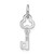 FJC Finejewelers 14k White Gold Initial J Key Charm K3434JB