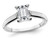 1.50 Carat (ctw Color G-H-I) Synthetic Emerald-Cut Moissanite Solitaire Engagement Ring in 14K White Gold - 08QGG5965150MOIW-9