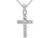 10K White Gold Cross Pendant Necklace with Chain