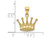 10K Yellow Gold Crown Charm Pendant Necklace with Chain - 02QGG01037