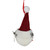 6" Red and White "Naughty" Santa Hat Snowman Head Christmas Ornament