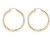 FJC Finejewelers 10k and Rhodium Bright Cut 3mm Hoop Earrings in 10 kt Yellow Gold 10TC358W