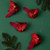 Set of 4 Red Cardinal Clip-On Sisal Christmas Bird Ornaments, 3.5"