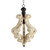 20.25" Beige and Brown Classic Style Small One-Light Chandelier