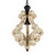 20.25" Beige and Brown Classic Style Small One-Light Chandelier