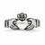 Chisel Stainless Steel Love Loyalty Friendship Claddagh Double Hinged Ring SR462 - SR462Y9