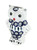 Blue Rose Polish Pottery Peacock Owl Piggy Bank
