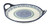 Blue Rose Polish Pottery Petite Bouquet Round Serving Tray with Handles