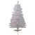 3' Pre-Lit Slim White Iridescent Pine Artificial Christmas Tree - Pink Lights