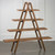 55" Brown Contemporary A-Frame Open Ladder Display with 4-Tier Shelves