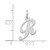 FJC Finejewelers 10 kt White Gold Small Fancy Script Initial R Charm 16 mm x 17 mm GQ10YC651RAF