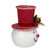 7.25" Red and White Snowman Head Hanging Christmas Decoration