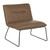 30" Espresso Faux Leather with Black Metal Casper Industrial Comfortable Accent Chair