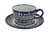 Blue Rose Polish Pottery Daisy Cup & Saucer
