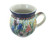 Blue Rose Polish Pottery Gladiolus Bubble Mug