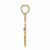 FJC Finejewelers 14k Yellow Gold White with Rhodium Bright Cut Sitting Cat Charm C4621A