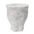 21.75" White and Gray Italian Artifacts Inspired Coastal Style Side Table