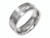 Chisel Titanium Flat 8mm Laser Design Brushed Wedding Band - TB33NK8