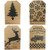 2 x 3" Natural Kraft Christmas Printed Gift Tags