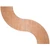 30.25” Brown Serpentine Wood Folding Banquet Table