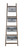 73.5" Gray and Brown Ladder Decor with 4 Hanging Bins