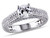 Created White Sapphire 3 1/6 Carat (ctw) Engagement Ring In Sterling Silver - 68DLG1001003CWS-7
