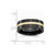 Chisel Ceramic Flat Black with 14k Inlay 8mm Polished Wedding Band CER37 - CER37AI115