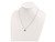 1/10 Carat (ctw) Black & White Diamond Double Heart Pendant Necklace in Sterling Silver with Chain