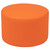 12" Orange Solid Upholstered Round Daycare Modular Ottoman