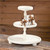 22.25" White Distressed Finish Three Tier Display Stand