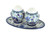 Blue Rose Polish Pottery Fantasy Salt & Pepper Shakers with Plate