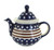 Blue Rose Polish Pottery Stars & Stripes Large Teapot