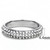 Women's High Polished Stainless Steel Classic Wedding Ring with Crystal - Size 10 (Pack of 2)
