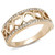 Women's Ion Plated Stainless Steel Heart Design Ring with Top Grade Crystals - Size 9 (Pack of 2)