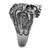 Men's Stainless Steel Skull Shaped Ring with Amethyst Crystal - Size 11 (Pack of 2)