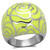 Women's High Polished Stainless Steel Unique Ring with Epoxy - Size 8 (Pack of 2)